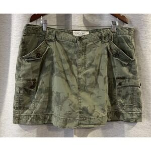Vintage 90s Y2K Fashion Bug Skort Skirt Shorts Camo Cargo Stretch Size 18W